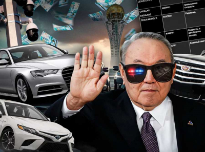 Автопарк Назарбаева собирает штрафы по Алматы и Астане